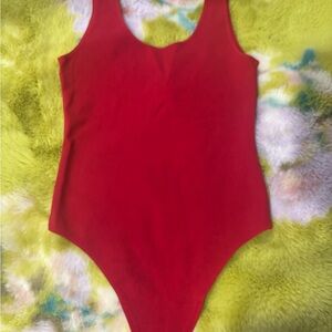 Aritzia/Wilfred red bodysuit